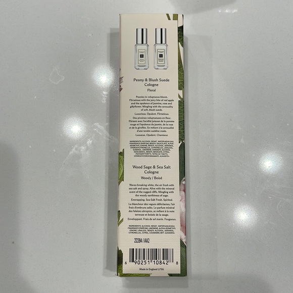Jo Malone , travel duo mini set (Peony & Blush Suede + Wood Sage &Sea Salt - Picture 2 of 4